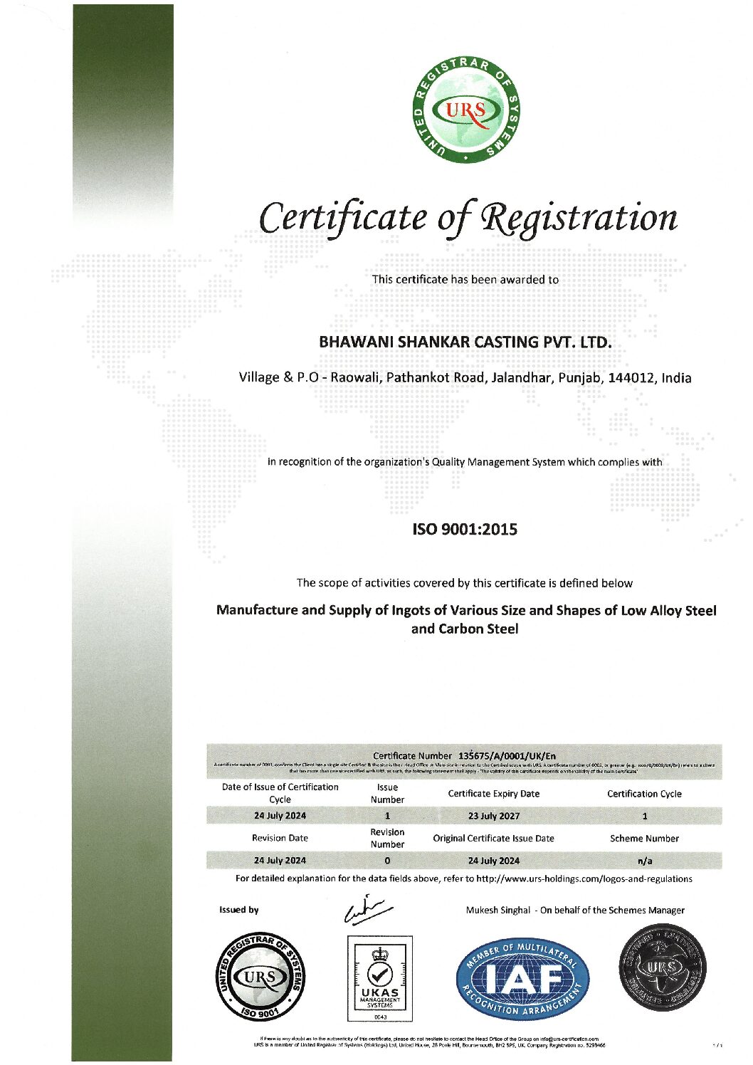 ISO 9001:2015 Certificate
